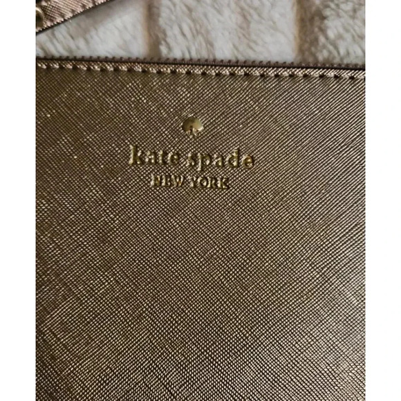 New W Tags KATE SPADE NY Wallet Wristlet Clutch Rose Gold Leather 98689249028 - Picture 2 of 5